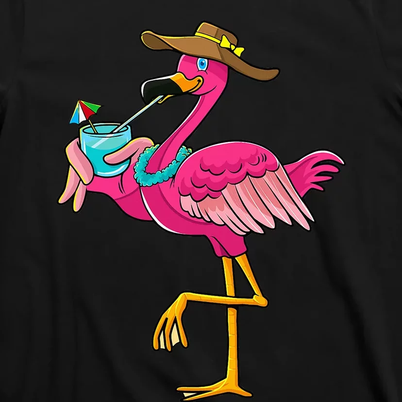 Flamingo Hawaiian Summer Tropical Luau T-Shirt