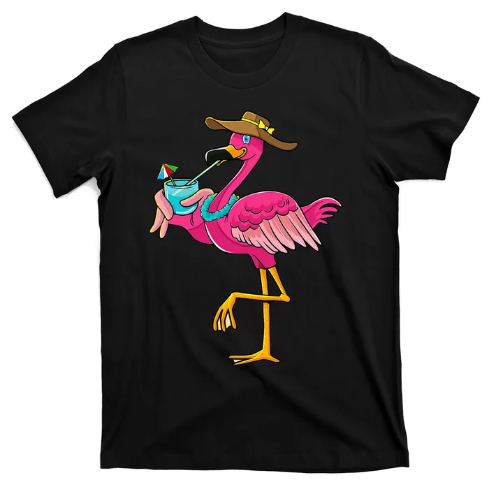 Flamingo Hawaiian Summer Tropical Luau T-Shirt