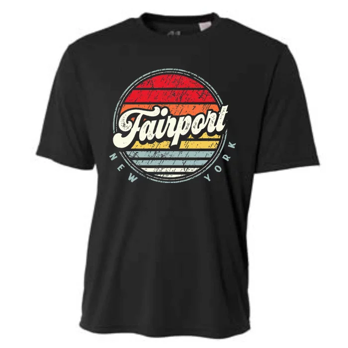 Fairport Home State Cool 70s Style Sunset Cooling Performance Crew T-Shirt