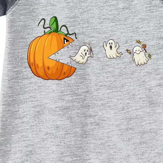 Funny Halloween Scary Pumpkin Ghosts Creepy Halloween Gamer Infant Baby Jersey Bodysuit