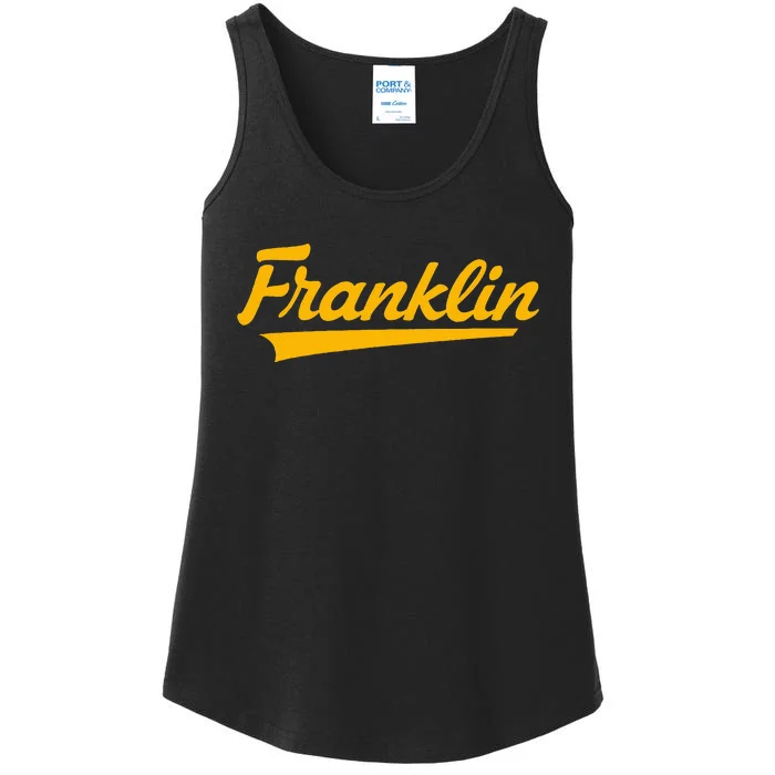 Franklin High School Vintage Swoosh Ladies Essential Tank