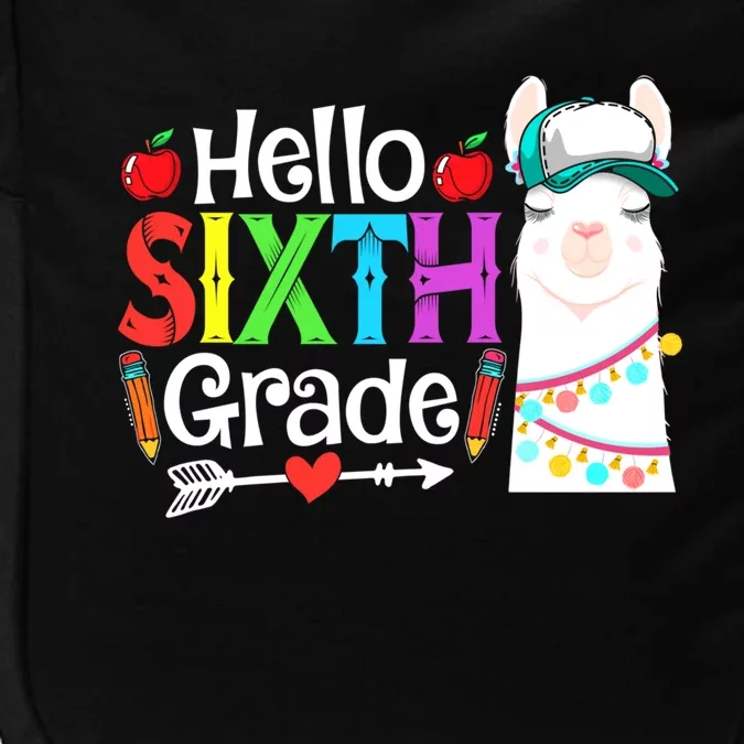 Funny Hello Sixth Grade Llama Back To School First Day Cute Gift Impact Tech Backpack