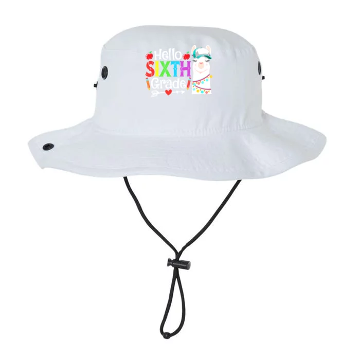 Funny Hello Sixth Grade Llama Back To School First Day Cute Gift Legacy Cool Fit Booney Bucket Hat