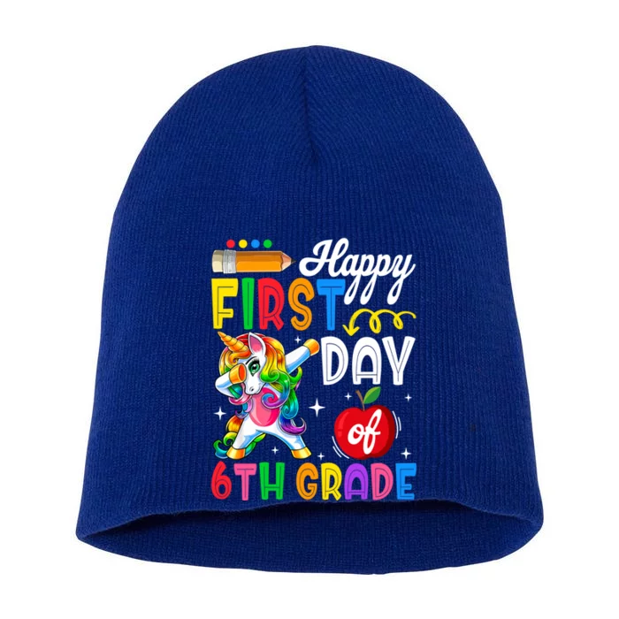 Funny Hello Sixth Grade Squad Unicorn Cute Teacher Student Cute Gift Short Acrylic Beanie