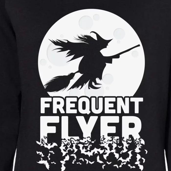 Funny Halloween Shirts, Perfect Halloween Frequent Flyer Witch Womens California Wash Sweatshirt