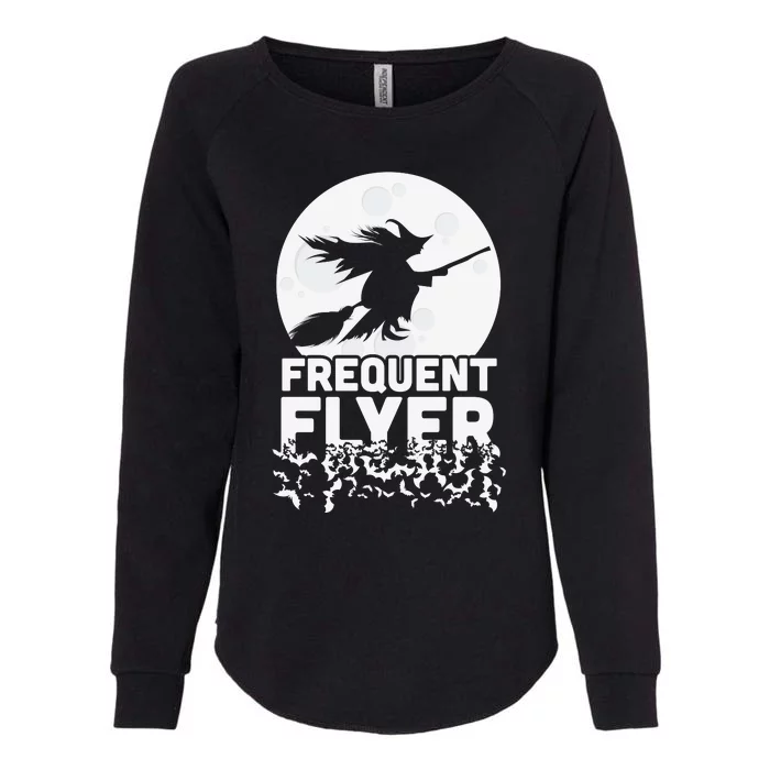 Funny Halloween Shirts, Perfect Halloween Frequent Flyer Witch Womens California Wash Sweatshirt