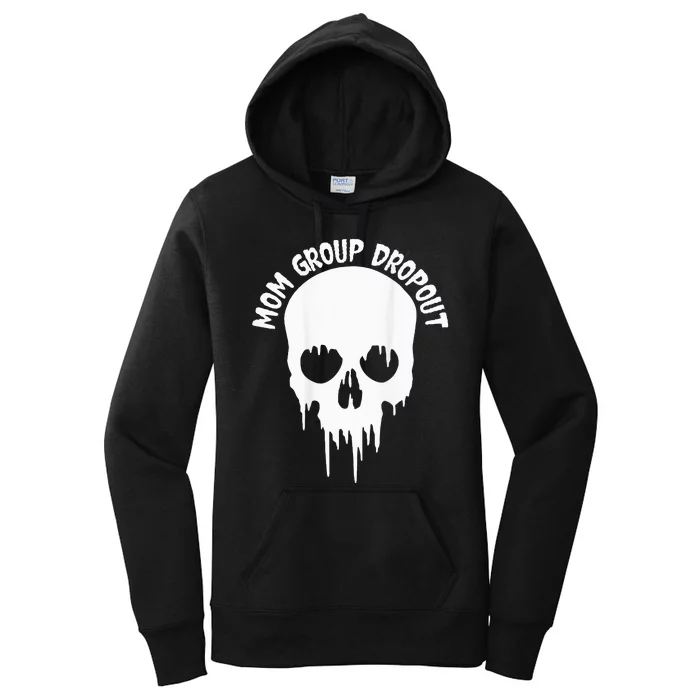 Funny Halloween Skull Blood Scary Mom Mama Dropout Women's Pullover Hoodie