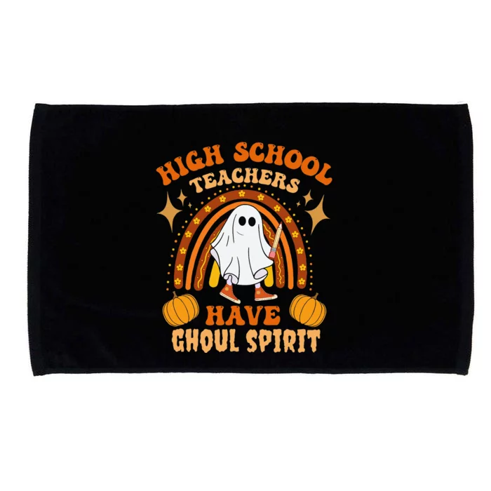 Funny High School Teacher Halloween Spooky Ghost Spirit Cute Microfiber Hand Towel