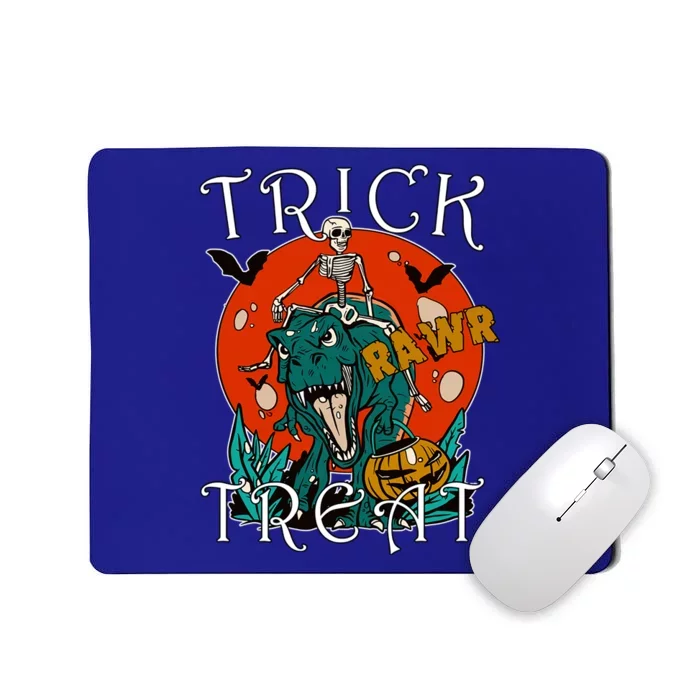 Funny Halloween Skeleton Dino Trick Rawr Treat TRex Cool Gift Mousepad