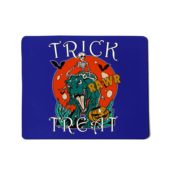 Funny Halloween Skeleton Dino Trick Rawr Treat TRex Cool Gift Mousepad