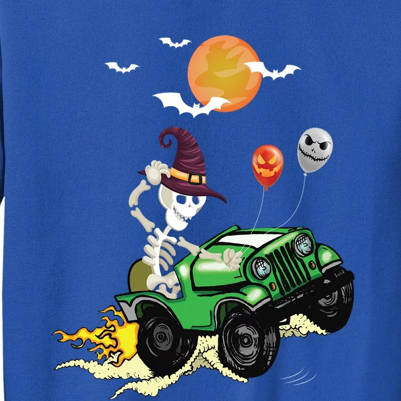 Funny Halloween Skeleton MonsterTruck Meaningful Gift Tall Sweatshirt