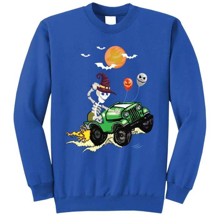 Funny Halloween Skeleton MonsterTruck Meaningful Gift Tall Sweatshirt