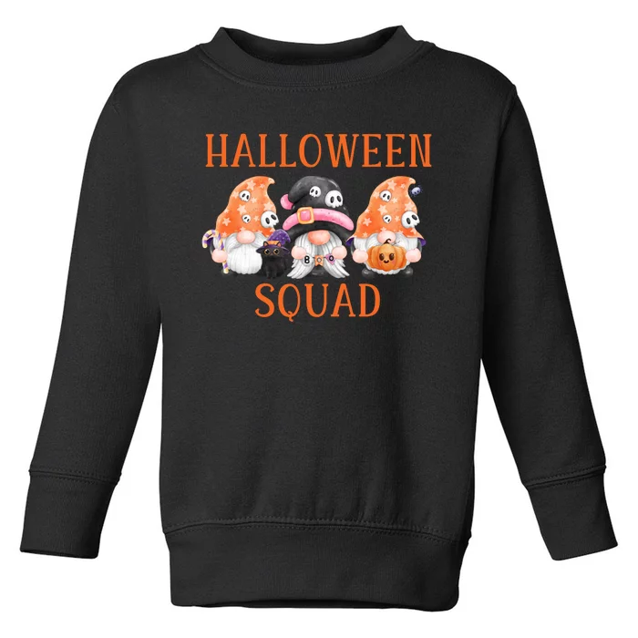 Funny Halloween Squad Funny Halloween Gnomes Gnomes Halloween Spooky Season Toddler Sweatshirt