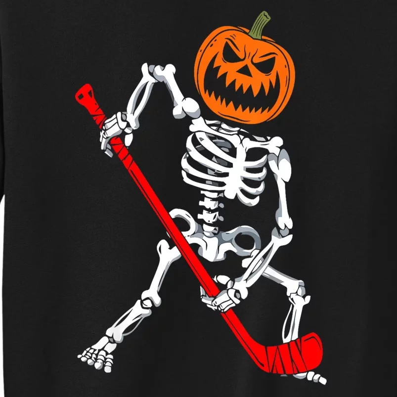 Funny Halloween Skeleton Ice Hockey Pumpkin Hockey Sport Gift Sweatshirt