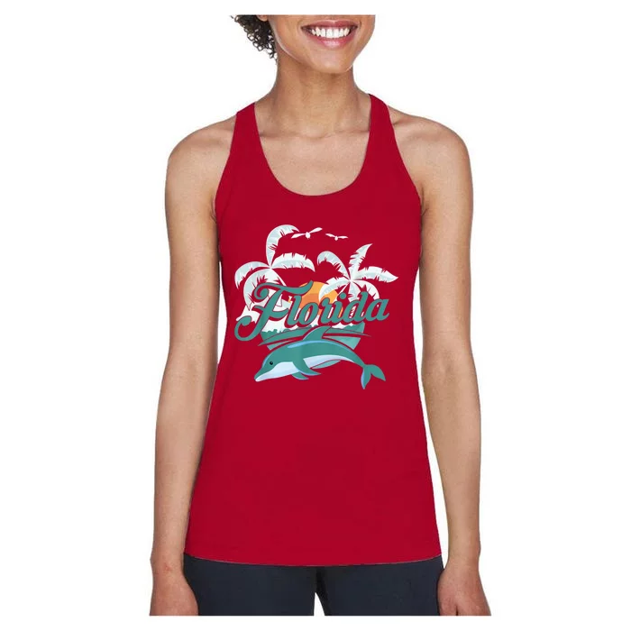 Floridian Home State Summer Florida Proud To Be Floridian Women's Racerback Tank