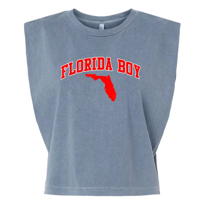 Floridian Home State Florida Boy Garment-Dyed Women's Muscle Tee