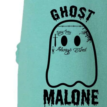 Funny Halloween Spooky Season Fall Season Cute Ghost Malone Doggie 3-End Fleece Hoodie