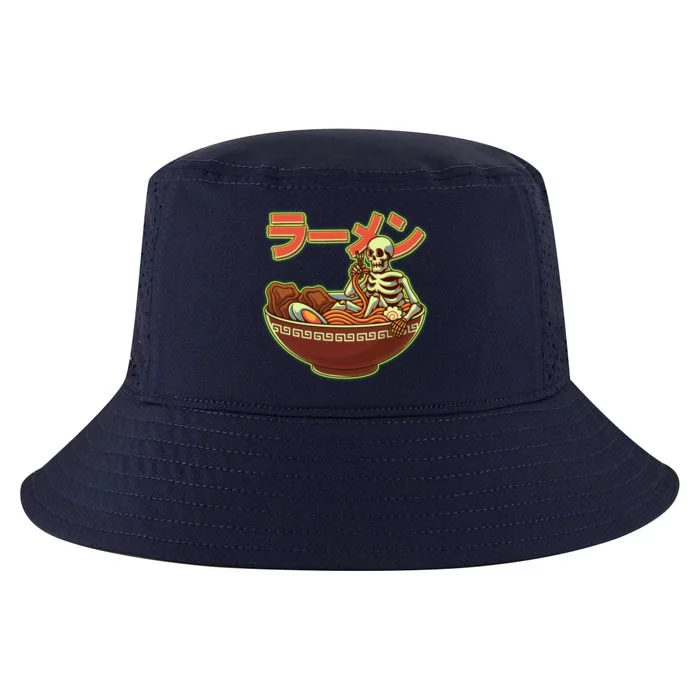 Funny Halloween Skeleton Japanese Ramen Bowl Cool Comfort Performance Bucket Hat