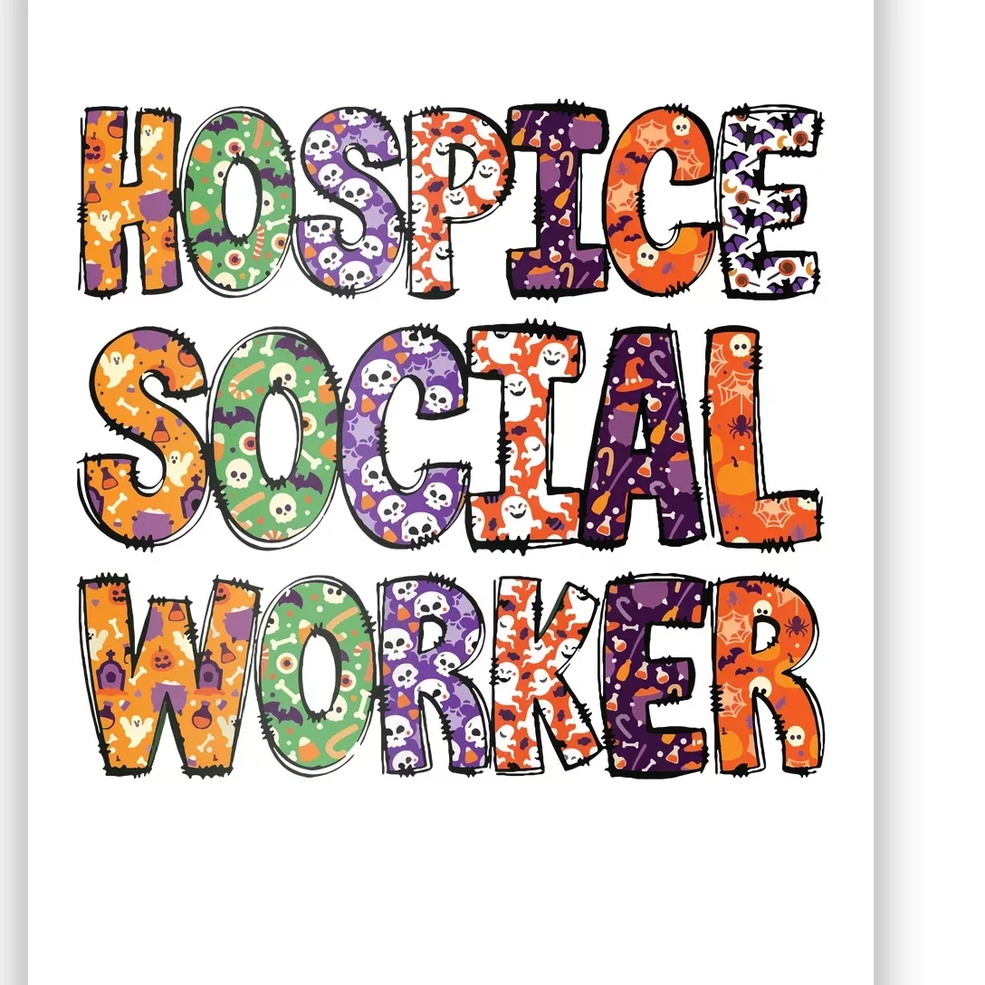 Funny Hospice Social Worker Halloween Costumes For Woman Poster