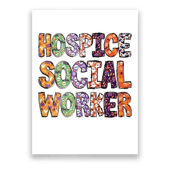 Funny Hospice Social Worker Halloween Costumes For Woman Poster