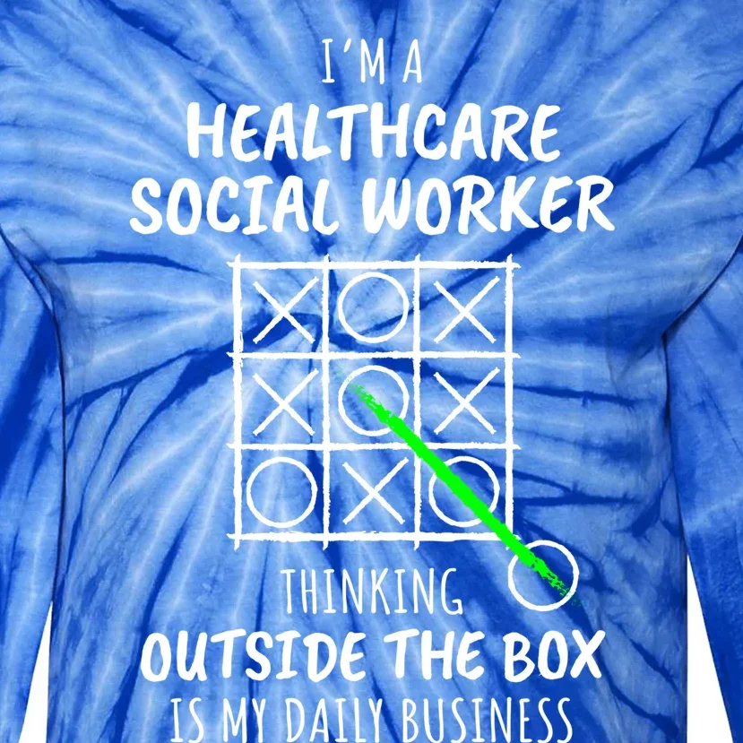 Funny Healthcare Social Worker Gift Tie-Dye Long Sleeve Shirt