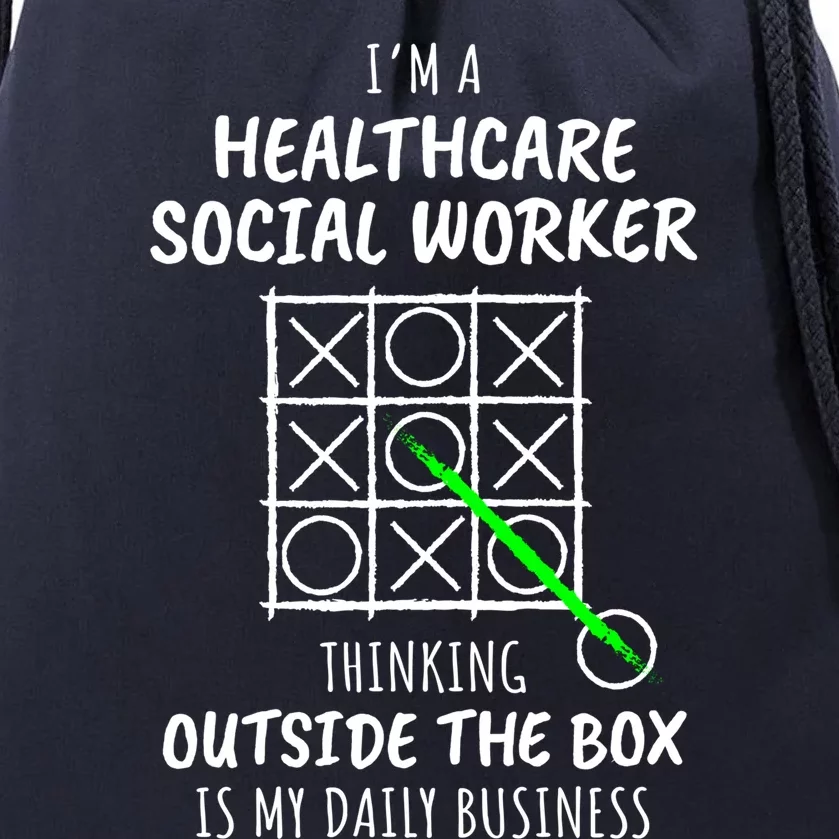 Funny Healthcare Social Worker Gift Drawstring Bag