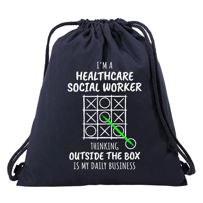 Funny Healthcare Social Worker Gift Drawstring Bag