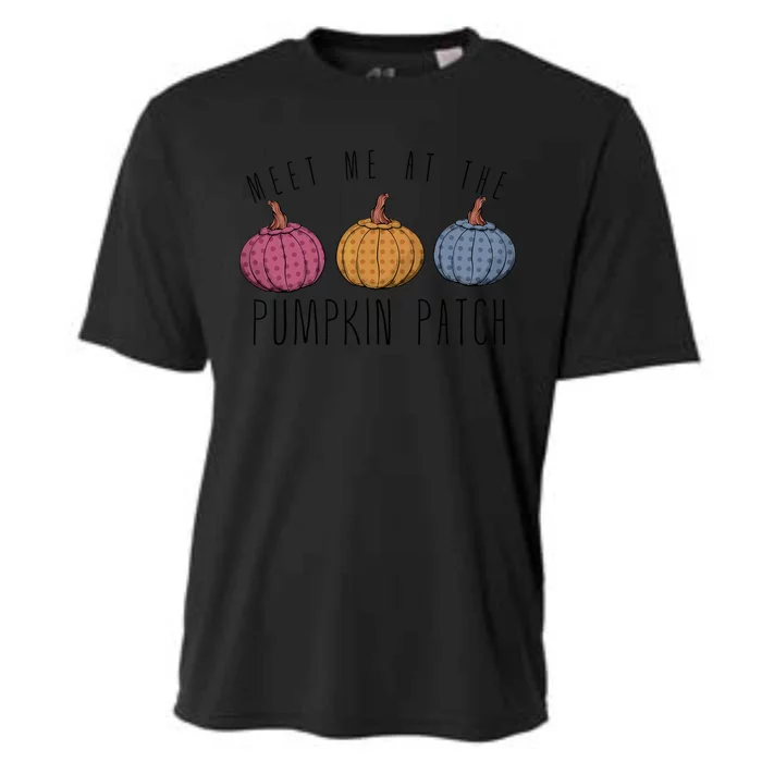 Fall Harvest Season Meet Me At The Pumpkin Patch Autumn Gift Cooling Performance Crew T-Shirt