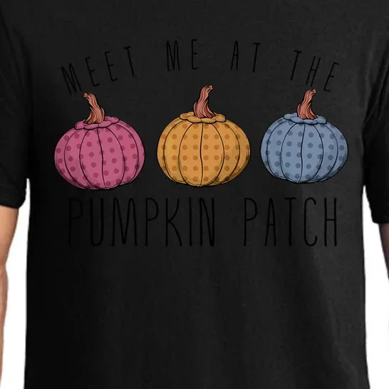 Fall Harvest Season Meet Me At The Pumpkin Patch Autumn Gift Pajama Set