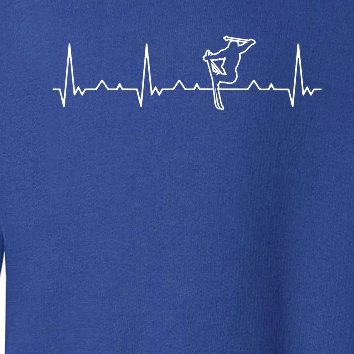 Funny Heartbeat Skiing Extreme Freestyle Great Gift Toddler Sweatshirt