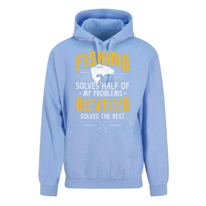 Fishing & Hunting Solve My Problems Funny Gift Unisex Surf Hoodie