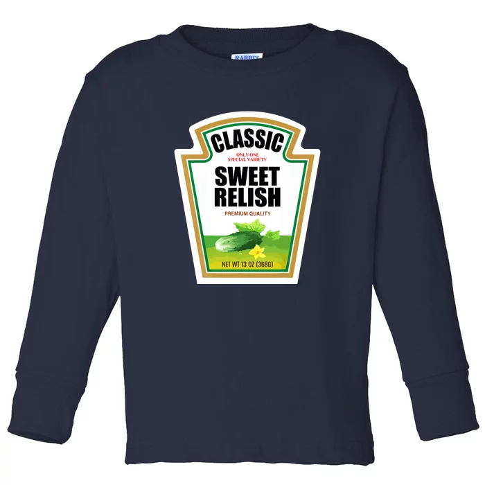 Funny Halloween Sweet Relish Condiment Group Gift Toddler Long Sleeve Shirt