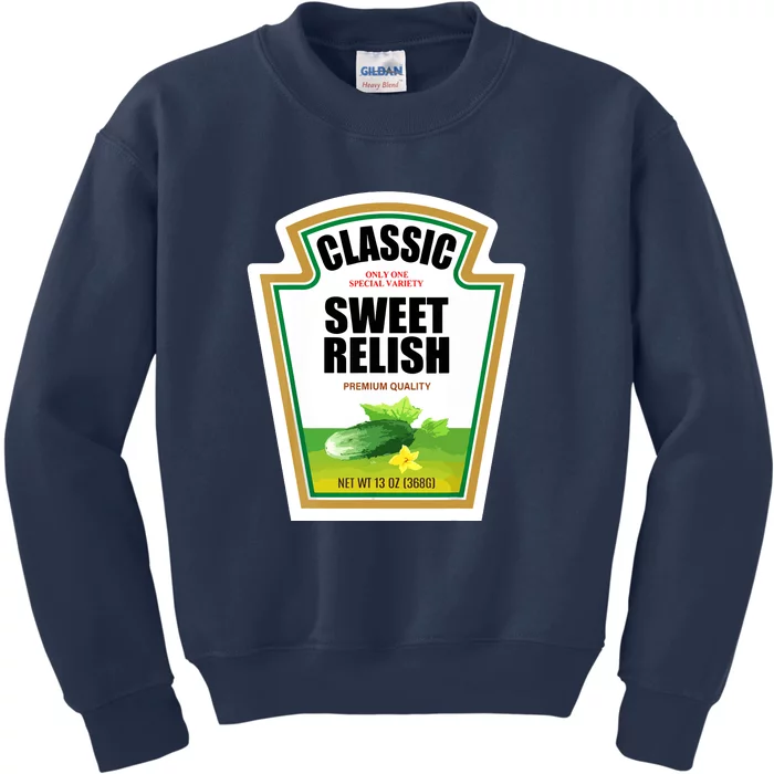 Funny Halloween Sweet Relish Condiment Group Gift Kids Sweatshirt