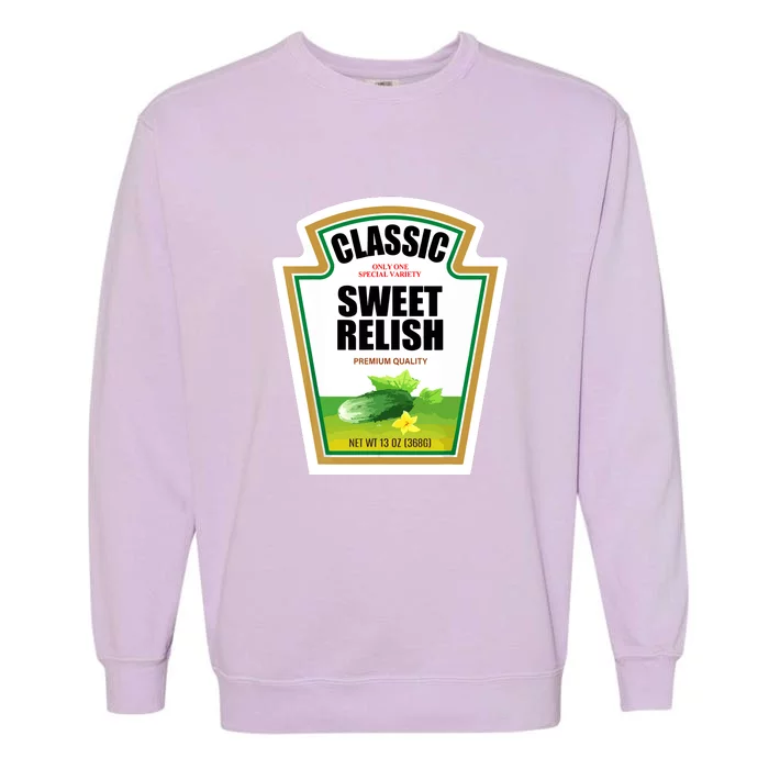 Funny Halloween Sweet Relish Condiment Group Gift Garment-Dyed Sweatshirt