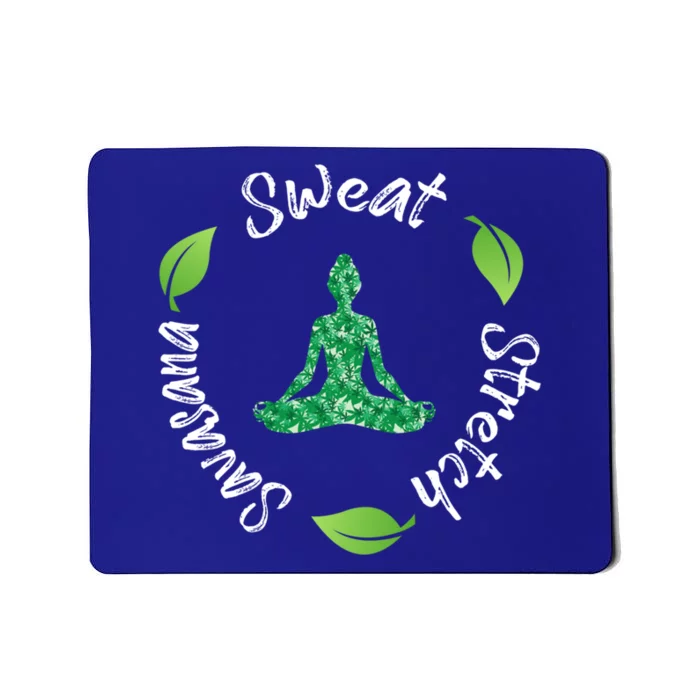 Funny Hippie Sweat Stretch Savasana Repeat Yoga Quote Meaningful Gift Mousepad