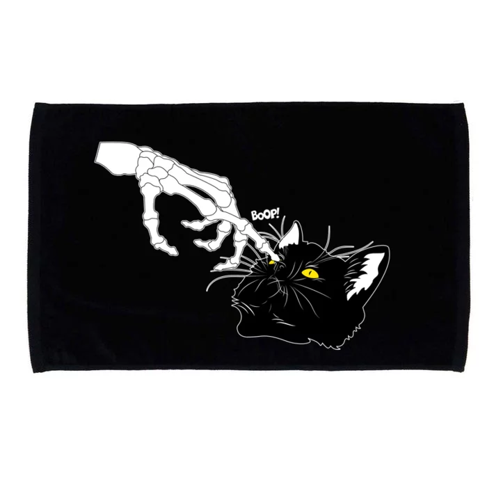 Funny Halloween Skeleton Boop Kitten Cat Nose Microfiber Hand Towel