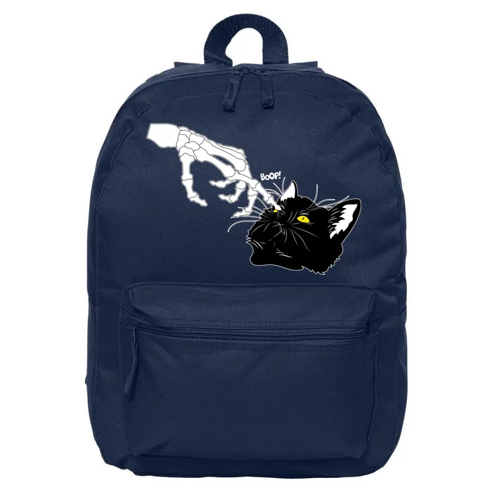 Funny Halloween Skeleton Boop Kitten Cat Nose 16 in Basic Backpack