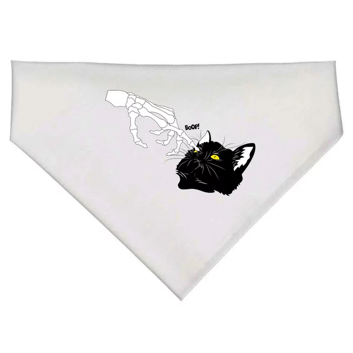 Funny Halloween Skeleton Boop Kitten Cat Nose USA-Made Doggie Bandana