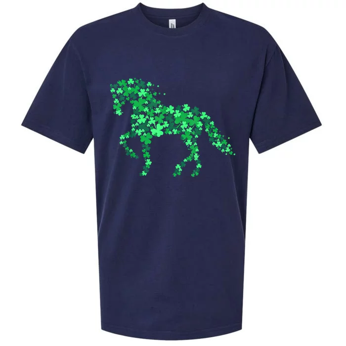 Funny Horse Shamrock For Horse Owner Riding St Patricks Day Great Gift Sueded Cloud Jersey T-Shirt