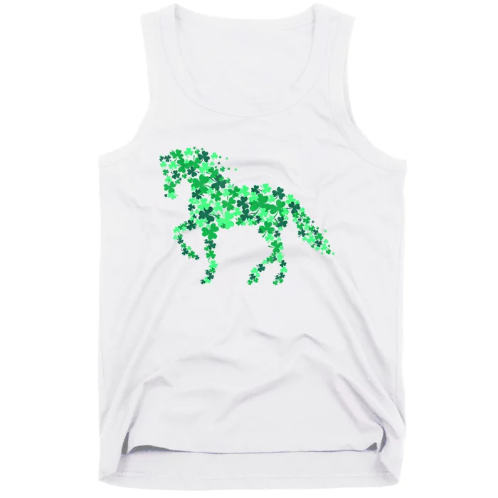 Funny Horse Shamrock For Horse Owner Riding St Patricks Day Great Gift Tank Top