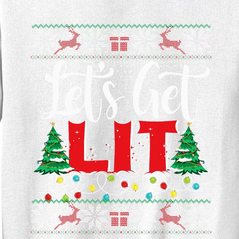 Festive Holiday Sweater with Christmas Lights and Drinking Theme Sweatshirt