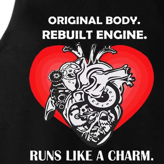 Funny Heart Surgery Art Men Women Heart Transplant Survivor Ladies Tri-Blend Wicking Tank