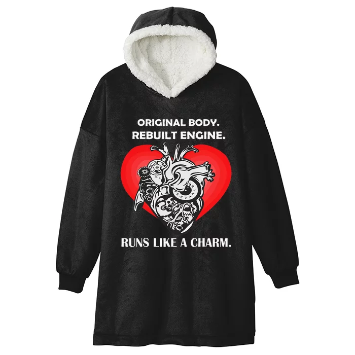 Funny Heart Surgery Art Men Women Heart Transplant Survivor Hooded Wearable Blanket