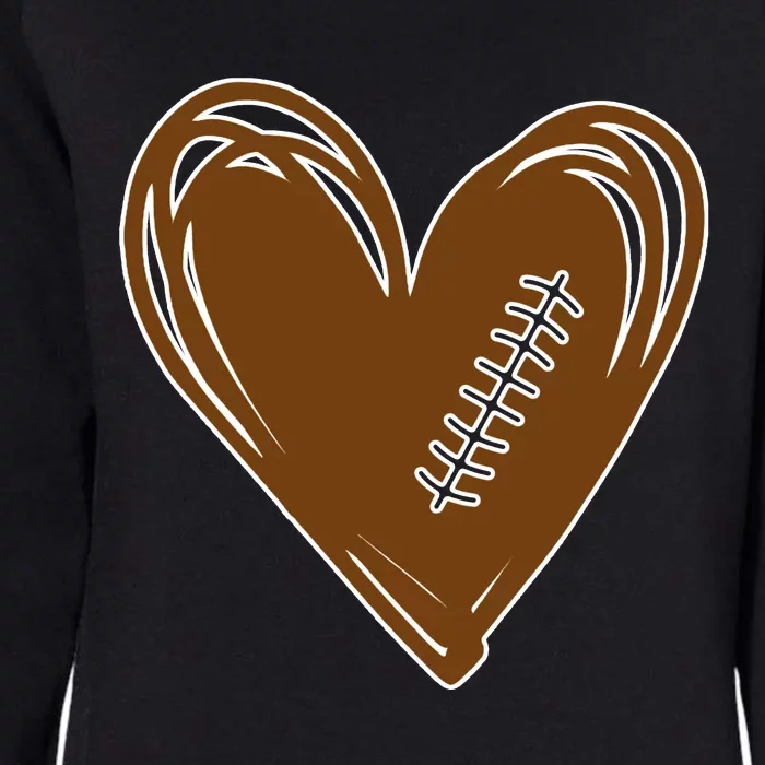 Football Heart Sport Lover Womens California Wash Sweatshirt