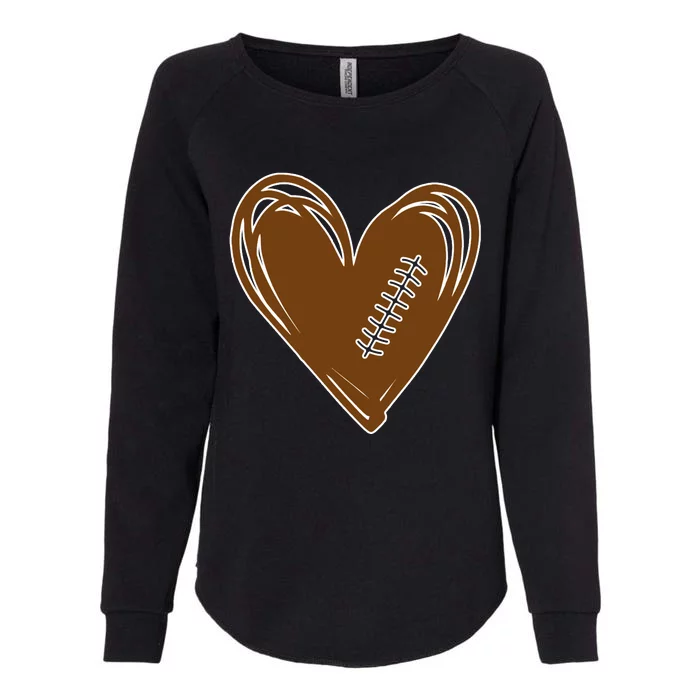 Football Heart Sport Lover Womens California Wash Sweatshirt