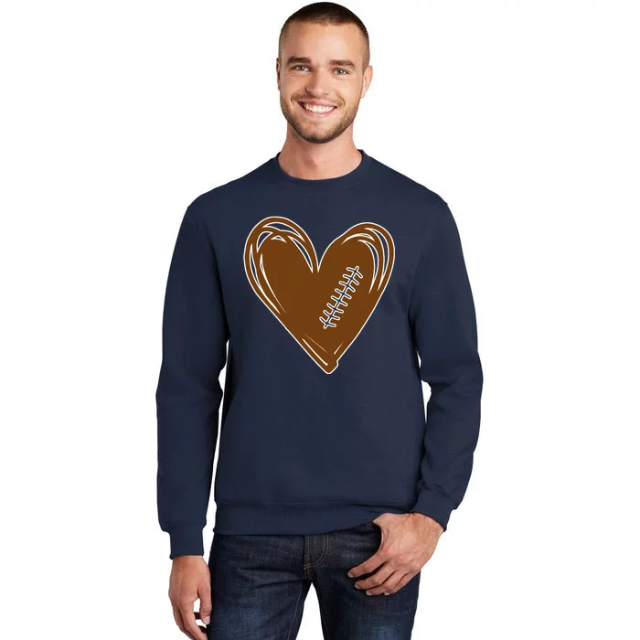 Football Heart Sport Lover Tall Sweatshirt