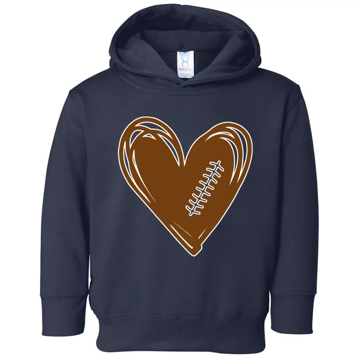 Football Heart Sport Lover Toddler Hoodie