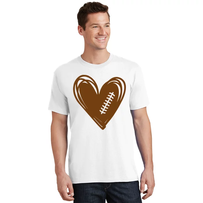 Football Heart Sport Lover T-Shirt