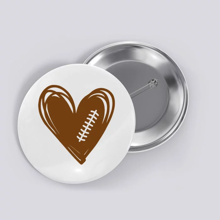 Football Heart Sport Lover Button