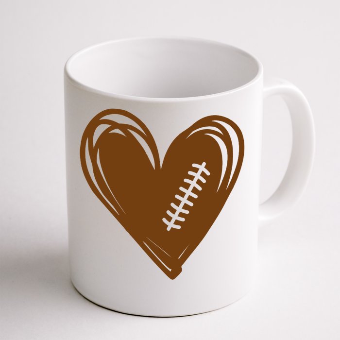 Football Heart Sport Lover Front & Back Coffee Mug